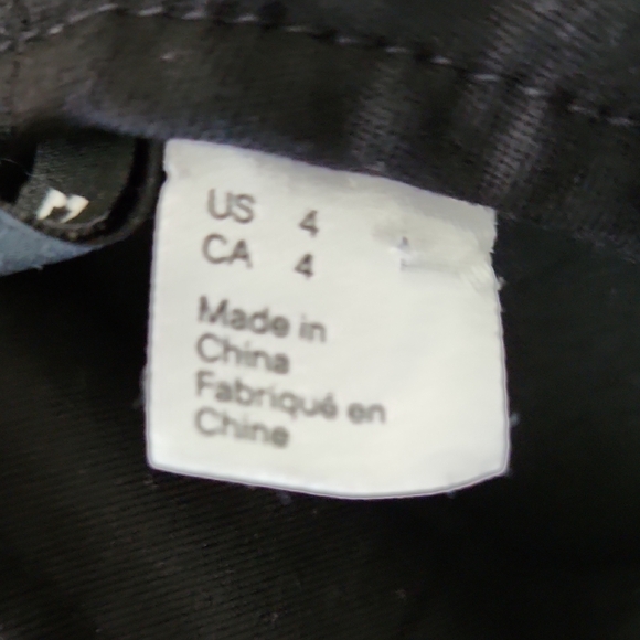 H&M Divided Black Overalls Sz 4 Tie Straps Cotton Blend Casual Weekend Wear Boho - Picture 7 of 15